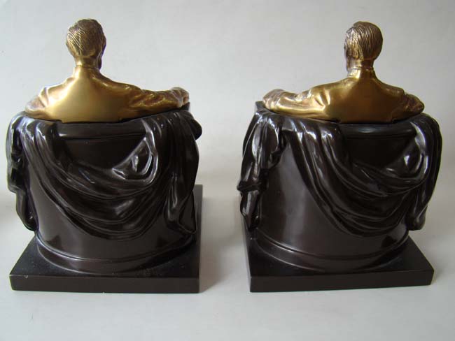 A pair of Abraham Lincoln 'sitting in the chair' bookends by the Philadelphia Manufacturing Company circa 1935 — image 5